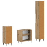 3 Piece Bathroom Cabinet Set HAARLEM Engineered Wood 3417863