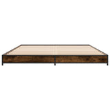 Bed Frame without Mattress Smoked Oak 120x200 cm 845153