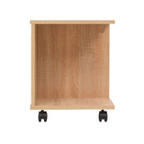 Rolling Shelf 50x35x42 cm Oak 245723