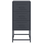 ZNTS Bedside Cabinets 2 pcs Anthracite 36x39x78 cm Steel 846583