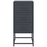 ZNTS Bedside Cabinets 2 pcs Anthracite 36x39x78 cm Steel 846583