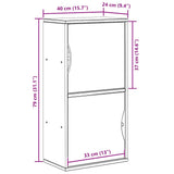 Side Cabinet ODDA 40x24x79 cm Solid Wood Pine 4103591