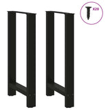 ZNTS Coffee Table Legs Black 2 pcs 40x cm Steel 4013324