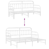 Daybed Frame White 80 x 200 cm Powder-Coated Steel 42002650