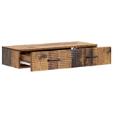 Wall-Mounted Side Table Old Wood 87.5 x 34.5 x 17 cm 898673
