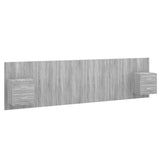 Bed Headboard with Cabinets Grey Sonoma Engineered Wood 3115738