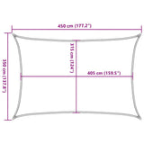 Sunshade Sail 160 g/m Rectangular Yellow 3.5x4.5 m HDPE 311571