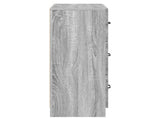 Drawer Cabinet Grey Sonoma 66 x 34.5 x 87 cm Engineered Wood 895761