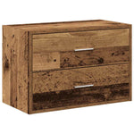 ZNTS Cabinet with 2 Drawers Old Wood 60x31x40 cm Engineered Wood 858835