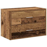 ZNTS Cabinet with 2 Drawers Old Wood 60x31x40 cm Engineered Wood 858835