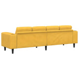 Fabric Sofa with Cushion Light Yellow Corduroy fabric 3335106