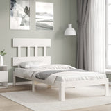 Bed Frame without Mattress White 90x200 cm Solid Wood Pine 3193582