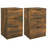 ZNTS Bedside Cabinets 2 pcs Smoked Oak 40x36x65 cm 817052