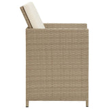 3 Piece Garden Dining Set with Cushions Beige 3094300