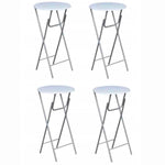 Bar Tables 4 pcs with MDF Tabletop White 60650