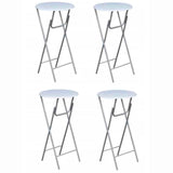 Bar Tables 4 pcs with MDF Tabletop White 60650