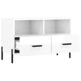 TV Cabinet High Gloss White 80x36x50 cm Engineered Wood 828982