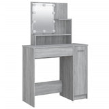 Dressing Table Set with LED Grey Sonoma Engineered Wood 3114121