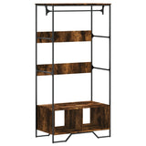 Wardrobe Smoked Oak 90x50x180 cm Engineered Wood 848671