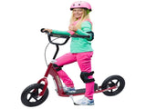Kids Scooter Kick Scooter with 12" EVA Tyres, Rear Brake, Big Wheels Scooter for 5-12 Years Old, Red T3398P348520