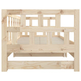 Pull-out Day Bed without Mattress Solid Wood Pine 2x cm 820227