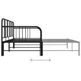 Sofa Bed Frame Black Powder-coated metal 200 x 90 cm mattress size 324752
