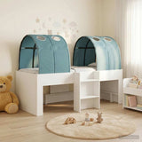 Bed with Tunnel 4 pcs White and Light Blue Engineered Wood 3423522