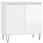 ZNTS 3 Piece Bathroom Cabinet Set High Gloss White Engineered Wood 3187791