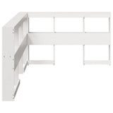 Bookcase Headboard L-Shaped White 120 cm Solid Wood Pine 859287