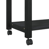 Kitchen Trolley MONZA Black 84 x 40 x 88.5 cm Solid Pine Wood 42027039