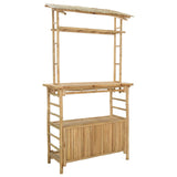 Outdoor Bar Table and Stools 3 pcs Natural Bamboo 3469655