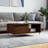 Coffee Table Brown Oak 90x50x36.5 cm Engineered Wood 830563