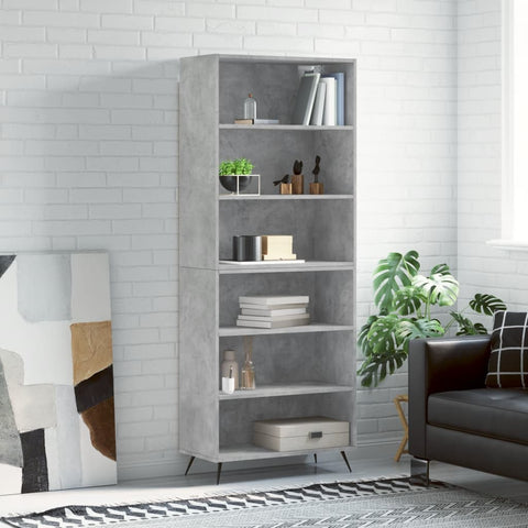 Highboard Concrete Grey 69.5x32.5x180 cm Engineered Wood 3189545
