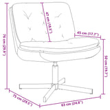 Swivel Relaxing Chair Dark Green 63 x 75 x 76 cm Velvet 42007362