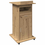 Podium with Drawer Artisan Oak 55 x 55 x 107 cm Engineered Wood 862298