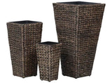 Raised Beds 3 pcs Water Hyacinth Dark Brown 45569