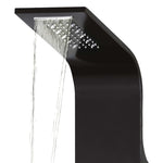 ZNTS Shower Panel Unit Aluminium 20x44x130 cm Black 142996
