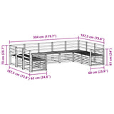 Sofa Sets Solid Acacia Wood 3392514