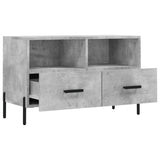 TV Cabinet Concrete Grey 80x36x50 cm Engineered Wood 828984