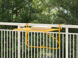 Hanging Balcony Table Folding Yellow 60 x 39 x 65 cm Steel 42008079