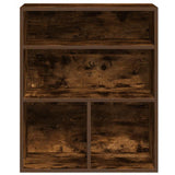 Book Cabinet Smoked Oak 60x30x71.5 cm Engineered Wood 860314