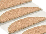 Stair Mats 15 pcs 56x17x3 cm Gold Half Round 322378