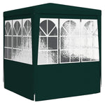 Professional Party Tent with Side Walls 2.5x2.5 m Green 90 g/m 48534