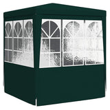 Professional Party Tent with Side Walls 2.5x2.5 m Green 90 g/m 48534
