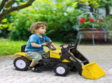 Pedal Go Kart Ride On Excavator W/ Front Loader Digger Four Wheels Child Toy, for 3 Years Old T3398P348052