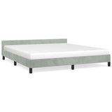 Bed Frame without Mattress Light Grey King Velvet 347609
