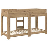 Bunk Bed for Kids Artisan Oak 75 x 190 cm Engineered Wood 3410546