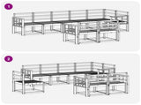 Outdoor Sofa Set 8 pcs White Solid Acacia Wood 3387813