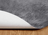 Faux Sheepskin Rug TAFALLA Anthracite 160 cm Polyester 42021604