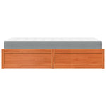 Bed with Mattress Wax Brown 90x200 cm Solid Wood Pine 3281945